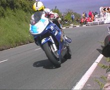 Thumbnail of Rounding the Waterworks - Junior TT 2000