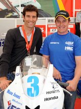 Thumbnail of TT great John McGuinness and Formula One star Mark Webber discuss racing at the 2008 TT