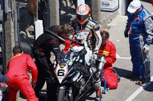 Thumbnail of Cameron Donald stops for fuel during the 2008 TT Superbike Race