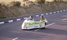 Thumbnail of 1984 TT Practice - Bedstead Corner - Barrie Wallace in the chair