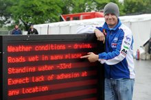 Thumbnail of John McGuinness shows why the third practiec session for the 2008 TT was a washout