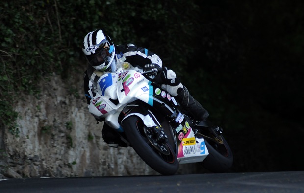 Michael Dunlop on his way to victory in the 2012 Monster Energy Supersport 2 race