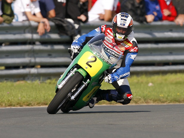 Isle of Man TT great John McGuinness rides the Paton at the 2012 Festival of Jurby