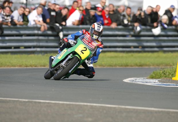 John McGuinness parades the Paton at the 2013 Festival of Jurby