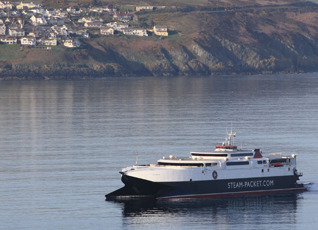 The Steam Packet Company's Manannan arriving in Douglas