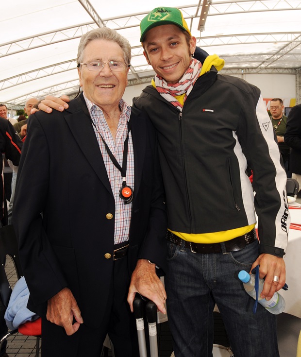 Geoff Duke and Valentino Rossi