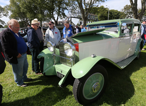 Visitors admire an entry in the 2015 Concours d'elegance 