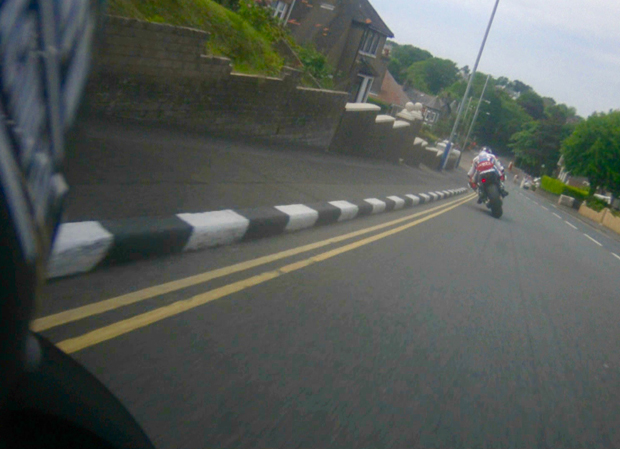 Michael Chases Bruce Anstey down Bray Hill