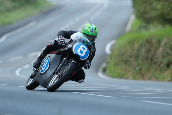 Cameron Donald on the McIntosh Racing Petty Manx Norton 350cc. Picture by Dave Kneen / Pacemaker Press Intl.