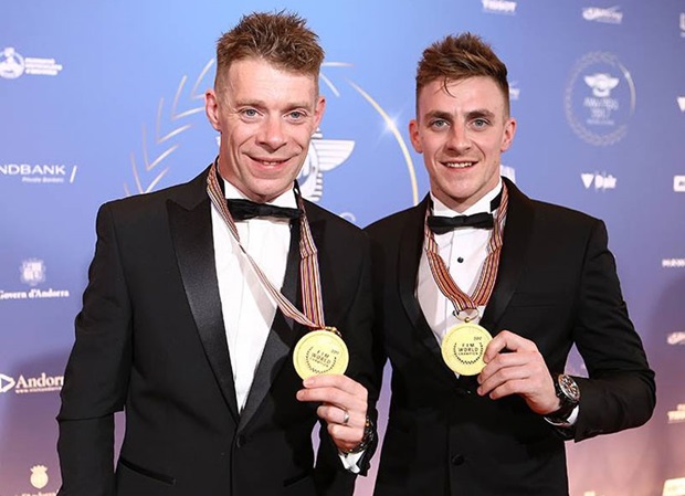 Ben and Tom Birchall with their FIM World Champions medals