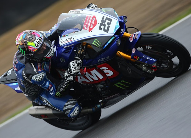 Josh Brookes in action on the McAMS Yamaha fuelled by Monster Energy R1