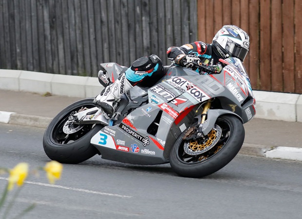 Michael Dunlop in action on the Carl Cox Motorsport-backed MD Racing PTR Honda CBR600RR