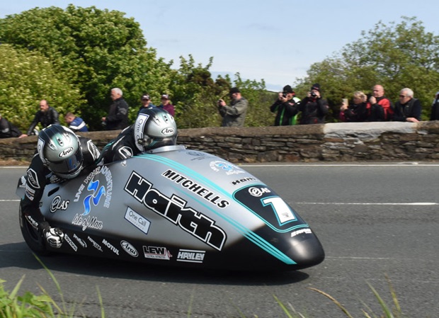 Ben and Tom Birchall secured the ninth sidecar TT win on Monday, 3rd June 2019. Photo RP Watkinson