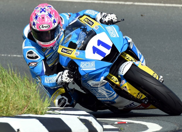 Lee Johnston in qualifying for the 2019 Isle of Man TT Races. Photo: RP Watkinson