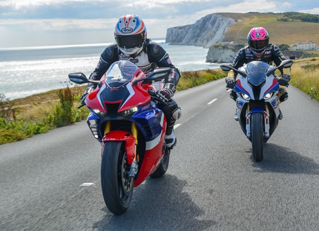 Steve Plater and James Hillier at a scenic part of the proposed race course on the Isle of Wight