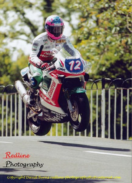 Jim Moodie at Ballaugh Bridge - TT 2000