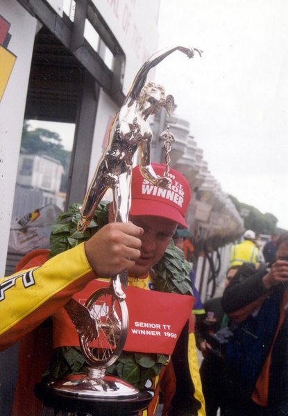 DJ with Senior TT Trophy 1999