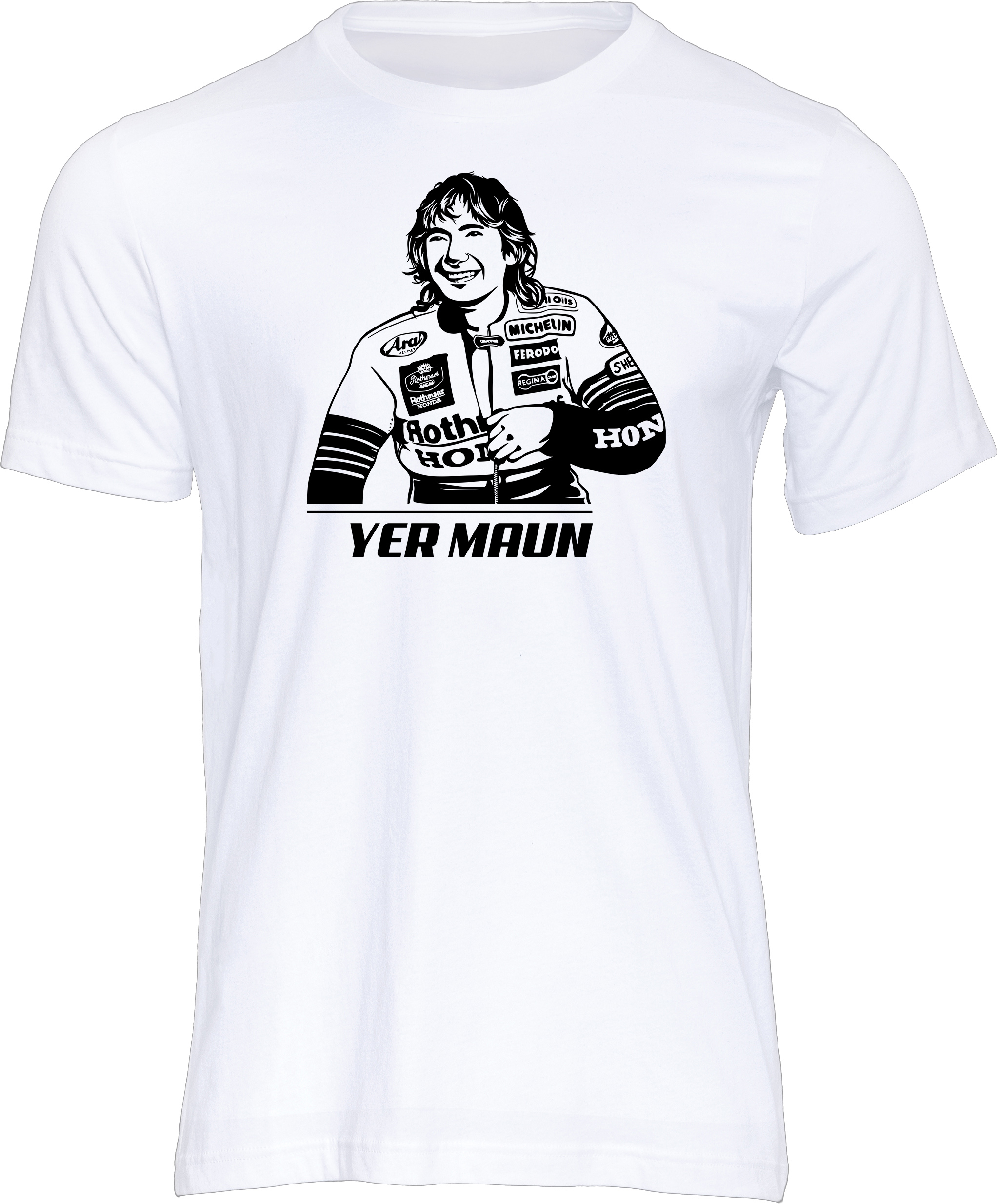 Joey Dunlop - Yer Maun T-shirt, White