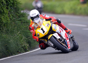 Guy Martin during Monday's practice session (Stephen Davison/Pacemaker Press International)