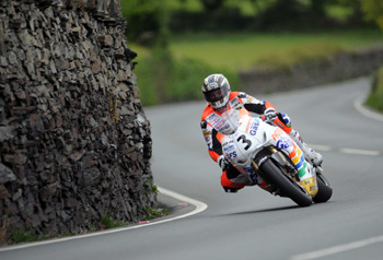 John McGuinness during Monday's practice session (Stephen Davison/Pacemaker Press International)