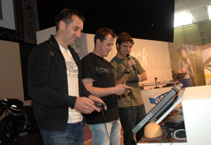 Michael Rutter, John McGuinness and Guy Martin during TT Day at the 2007 show