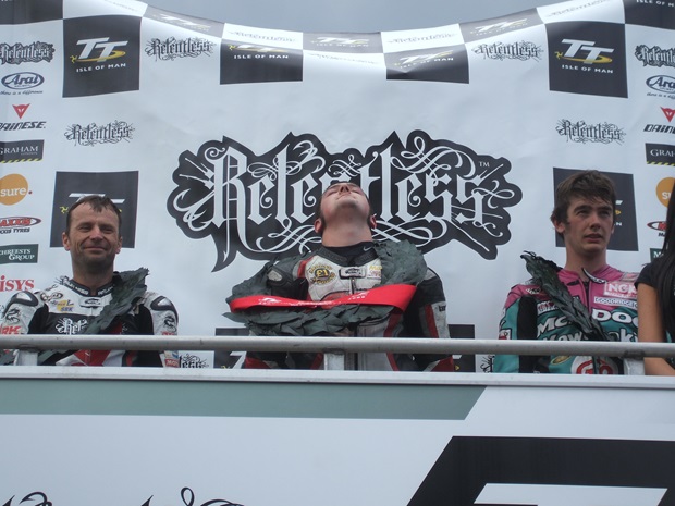 The 2009 Relentless Supersport Race 2 podium