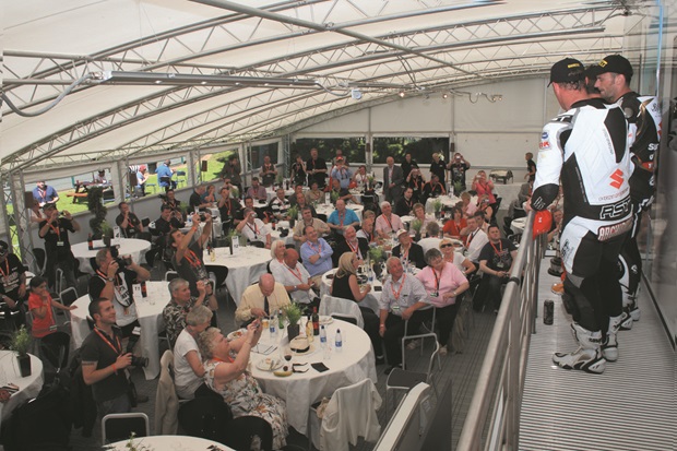 VIP guests at the 2009 TT hear from racing stars