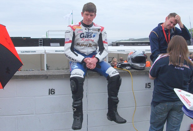 Dan Kneen prepares for the off ahead of Monday's racing