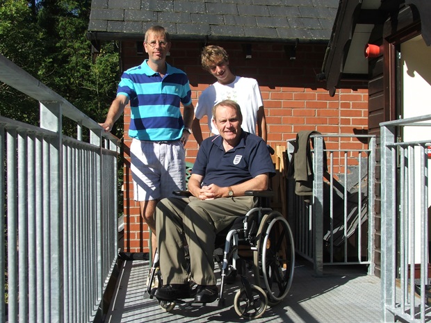 The Joey Dunlop Lodge's first guests, Graham Bean, Tony Phillips and Robert Phillips