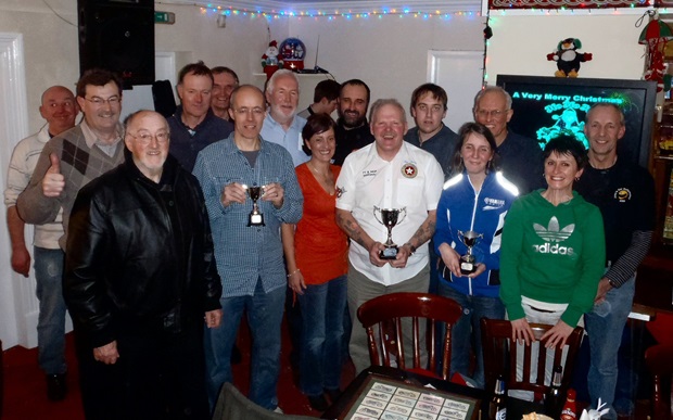 The first, second and third placed teams with the Annual Sector 3 Quiz Trophies