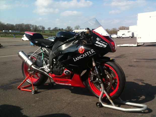 The Team Hairy Snid Kawasaki ZX-6R Ian Mackman will ride at the 2012 Isle of Man TT fuelled by Monster Energy