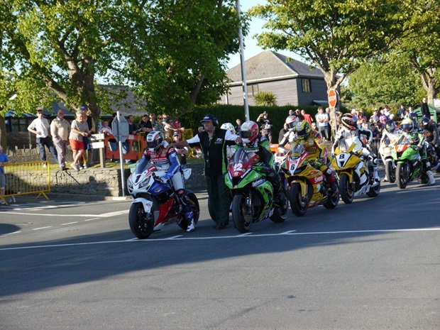 John McGuinness gets his 2012 Isle of Man TT under way