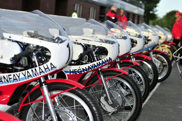 The Yamaha Classic Racing Team at the Isle of Man TT