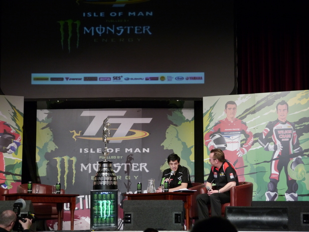 James Hillier at the launch of the 2013 Isle of Man TT fuelled by Monster Energy (Philip Thomson)