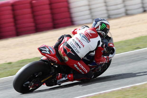 John McGuinness testing for Honda TT legends at Albacete, Spain