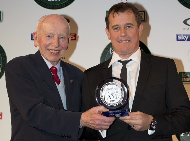 John McGuinness receives award from John Surtees O.B.E.
