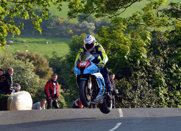 Johnson leaps Ballaugh Bridge