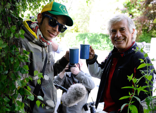 Valentino Rossi and Giacomo Agostini