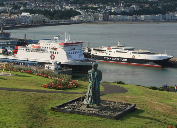 The Isle of Man Steam Packet Company's Ben-my-chree and Manannan in Douglas harbour