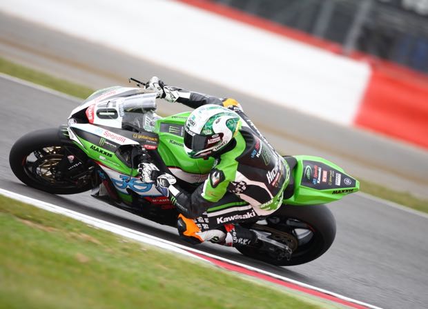 Peter Hickman on his way to winning race two at Silverstone. Photo by Dave Yeoman