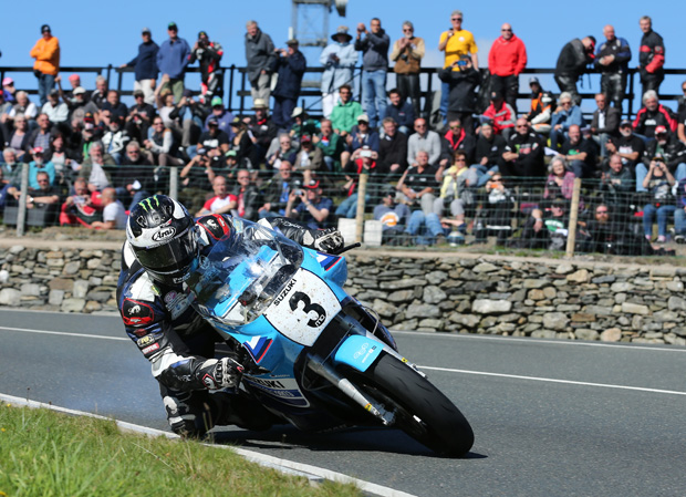 Michael Dunlop at Creg-ny-baa on his way to winning the Motorsport Merchandise Superbike Classic TT