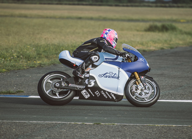 Lee Johnston on the Sarolea at Jurby