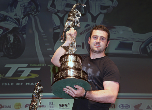 Michael Dunlop with the Senior TT trophy