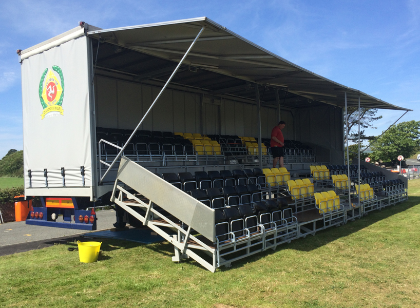 The southern 100 Grandstand that will replace the condemned structure