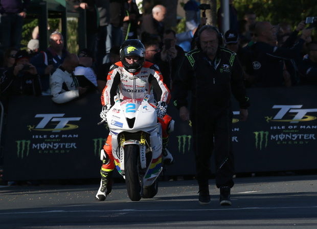 Bruce Anstey awaits the starter's tap on Tuesday's session