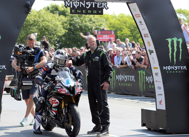 Michael Dunlop about to start the Monster Energy Supersport TT Race