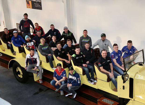 TT riders at the Isle of Man Motor Museum for the 2017 press launch