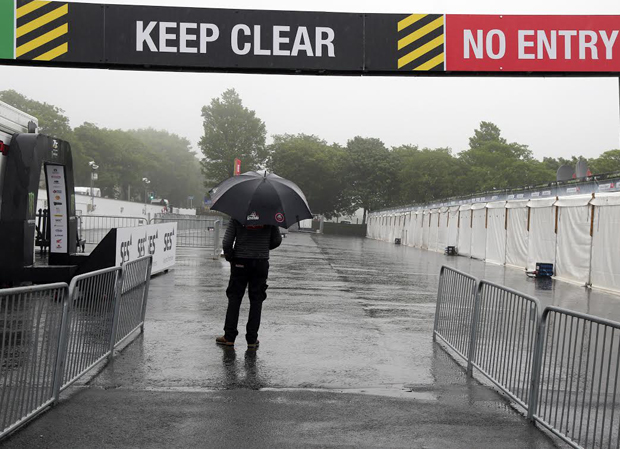 No Entry to Parc Ferme Rain