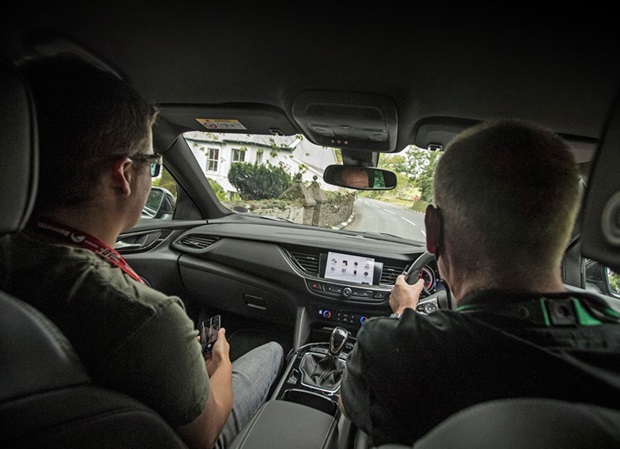 Platinum in-car photo showing a VIP guest 