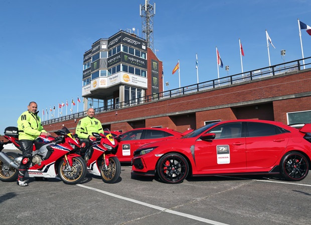 Honda UK Cars and Bikes with travelling marshals